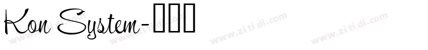 Kon System字体转换